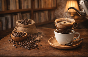 コーヒーを楽しむ